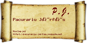 Pacurariu Járfás névjegykártya